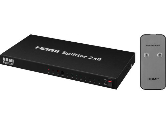 Monacor HDMS-2084K - 8-drożny rozdzielacz HDMI™