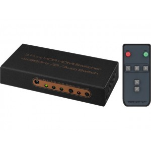 Monacor HDMS-3014K - 3-kanałowy przełącznik HDMI™