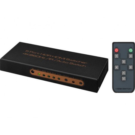 Monacor HDMS-5014K - 5-kanałowy przełącznik HDMI™