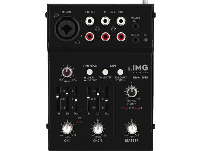 IMG Stage Line MMX-11USB - 2-kanałowy mikser audio IMG Stage Line MMX-11USB - mikser interfejs audio