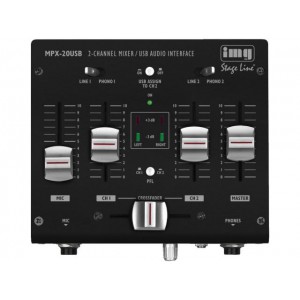 IMG Stage Line MPX-20USB - 3-kanałowy mikser stereo dla DJ