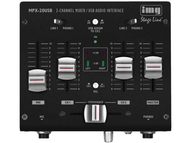 IMG Stage Line MPX-20USB - 3-kanałowy mikser stereo dla DJ IMG Stage Line MPX-20USB - 3-kanałowy mikser stereo dla DJ