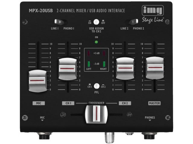 IMG Stage Line MPX-20USB - 3-kanałowy mikser stereo dla DJ