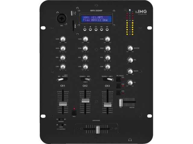IMG Stage Line MPX-30DMP - Mikser stereo dla DJ, z wbudowanym odtwarzaczem MP3 IMG Stage Line MPX-30DMP - Mikser stereo dla DJ, z wbudowanym odtwarzaczem MP3
