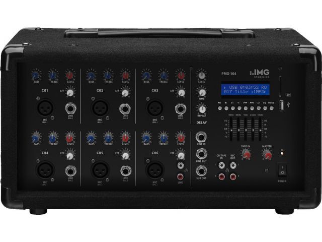 IMG Stage Line PMX-164 - Mikser z końcówką mocy, 70W, 4Ω IMG Stage Line PMX-164 - Mikser z końcówką mocy, 70W, 4Ω