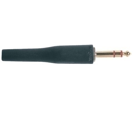 Proel S295BK Jack stereo ob. gumowa, złocone kontakty Proel S295BK Jack stereo ob. gumowa, złocone kontakty