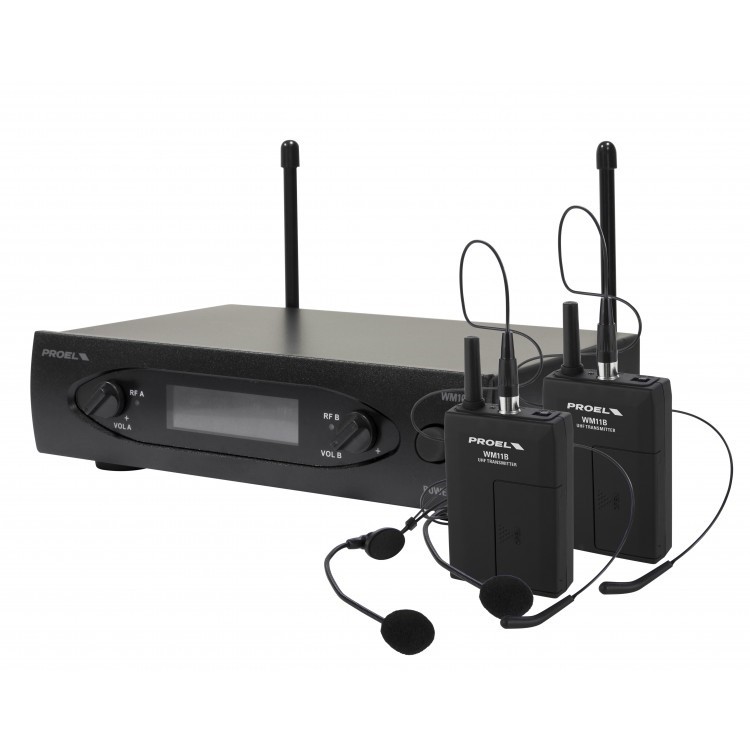 Proel WM101DH Podwójny system bezprzew UHF bodypack Proel WM101DH Podwójny system bezprzew UHF bodypack
