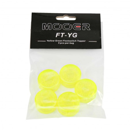 Mooer Candy Footswitch Topper, yellow/green, 5 pcs.