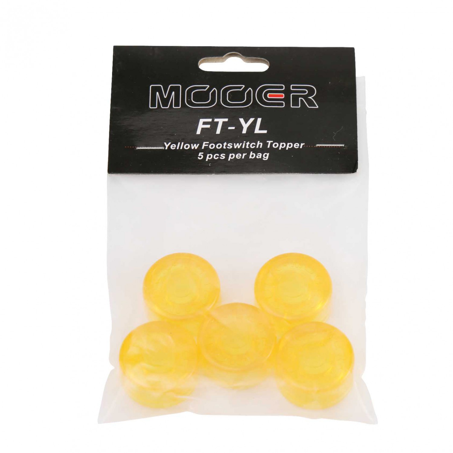 Mooer Candy Footswitch Topper, yellow, 5 pcs.