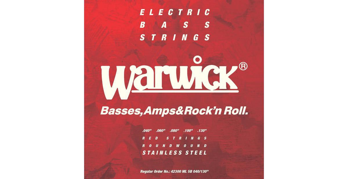 WARWICK 42300 - struny do gitary basowej  5-String, Medium Light, .040-.130