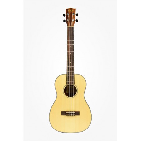 KALA KA-SSTU-B - Solid Spruce Travel Baritone Ukulele, with Bag