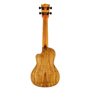 KALA KA-SSTU-SMC-C - Solid Spruce Spalted Maple Travel Concert Ukulele, with EQ, Cutaway & Bag