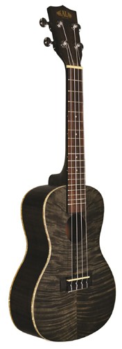 KALA KA-CEMBK - Black Exotic Mahogany Concert Ukulele, with Bag (UB-C)