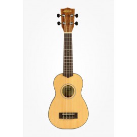 KALA KA-SSTU - Solid Spruce Travel Soprano Ukulele, with Bag