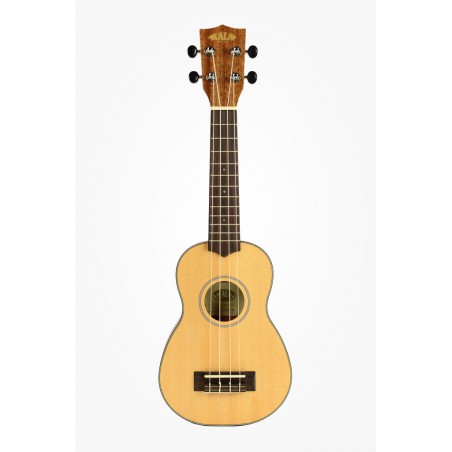 KALA KA-SSTU - Solid Spruce Travel Soprano Ukulele, with Bag