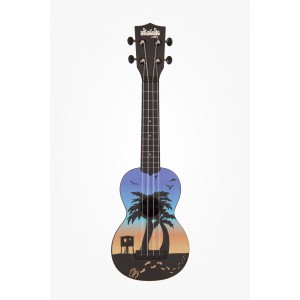 KALA Ukadelic KA-SU-SUNSET - Sunset Soprano Ukulele, with Tote Bag