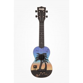 KALA Ukadelic KA-SU-SUNSET - Sunset Soprano Ukulele, with Tote Bag