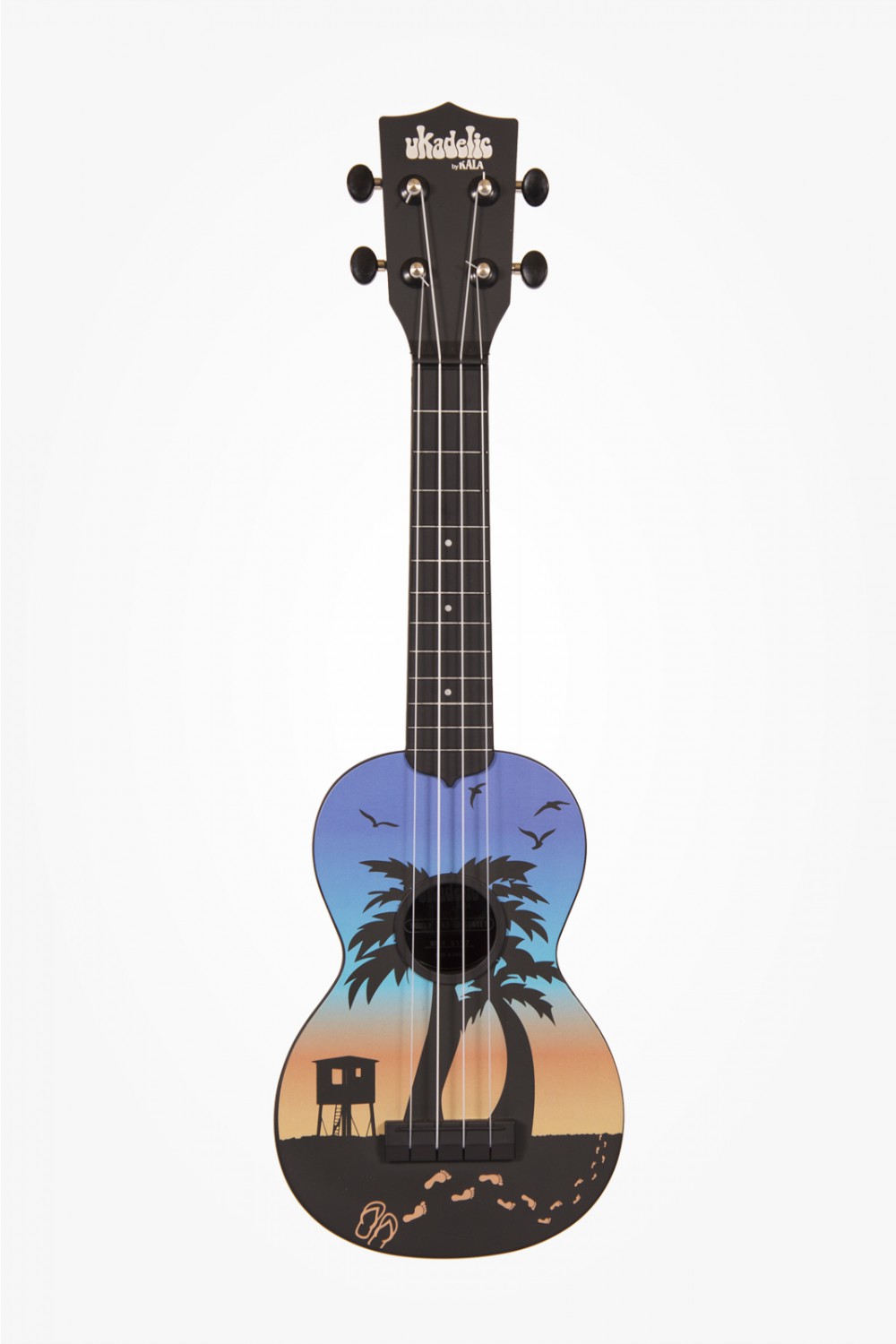 KALA Ukadelic KA-SU-SUNSET - Sunset Soprano Ukulele, with Tote Bag