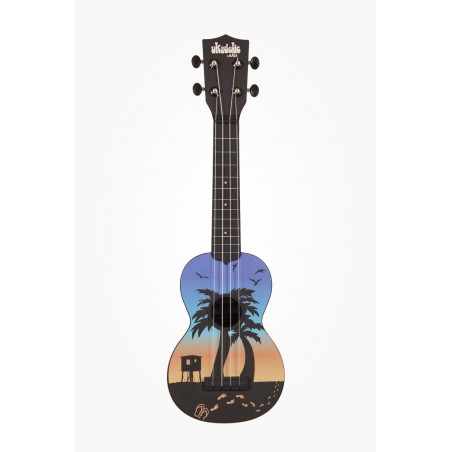 KALA Ukadelic KA-SU-SUNSET - Sunset Soprano Ukulele, with Tote Bag