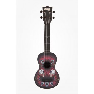 KALA Ukadelic KA-SU-SKULLS - Sugar Skulls Soprano Ukulele, with Tote Bag