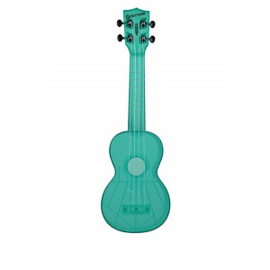 KALA Waterman KA-SWF-BL - Fluorescent Blue Raspberry Soprano Ukulele, with Tote Bag