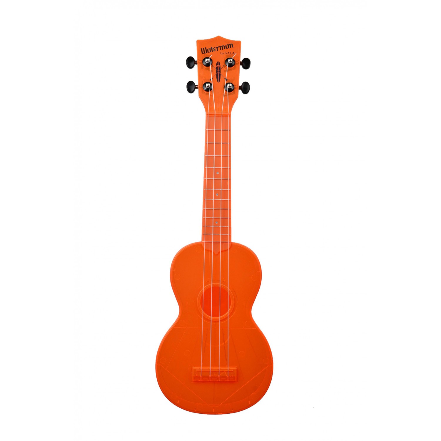 KALA Waterman KA-SWF-OR - Fluorescent Orangesicle Soprano Ukulele, with Tote Bag