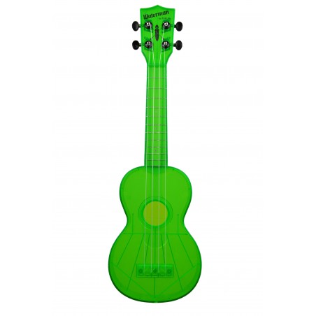 KALA Waterman KA-SWF-GN - Fluorescent Sour Apple Green Soprano Ukulele, with Tote Bag