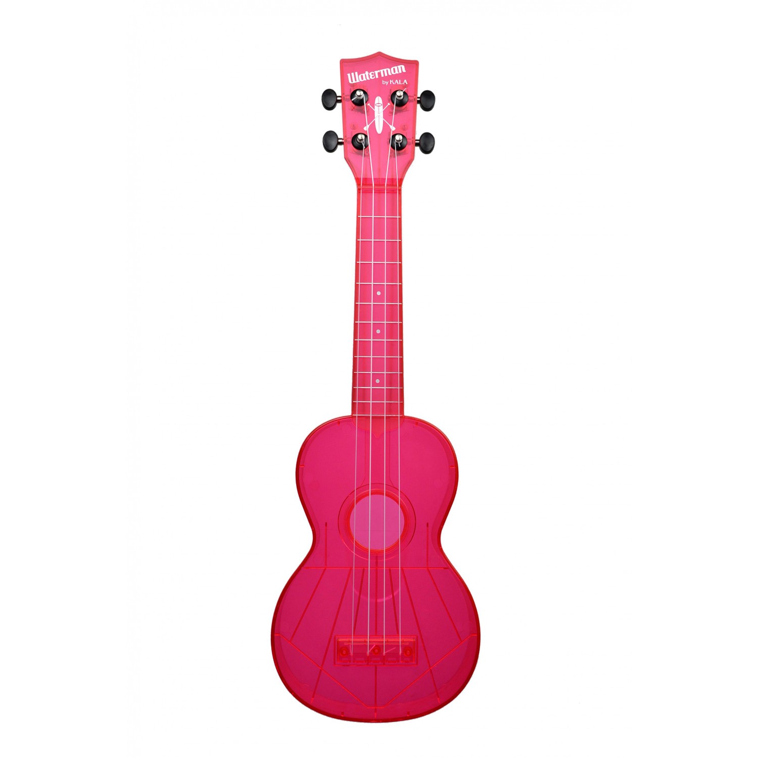 KALA Waterman KA-SWF-PK - Fluorescent Watermelon Pink Soprano Ukulele, with Tote Bag