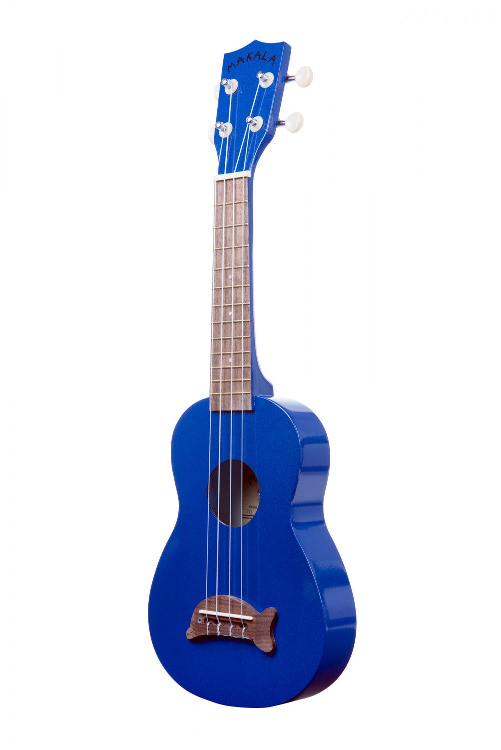 Makala Dolphin MK-SD-MBL - Metallic Blue Soprano Dolphin Ukulele, with Tote Bag