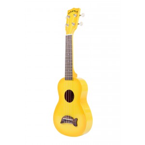 Makala Dolphin MK-SD-YLBURST - Yellow Burst Soprano Dolphin Ukulele, with Tote Bag