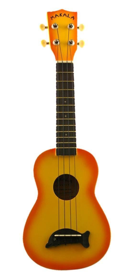 Makala Dolphin MK-SD-ORBURST - Orange Burst Soprano Dolphin Ukulele, with Tote Bag Makala Dolphin MK-SD-ORBURST - Orange Burst Soprano Dolphin Ukulele, with Tote Bag