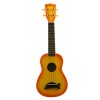 Makala Dolphin MK-SD-ORBURST - Orange Burst Soprano Dolphin Ukulele, with Tote Bag