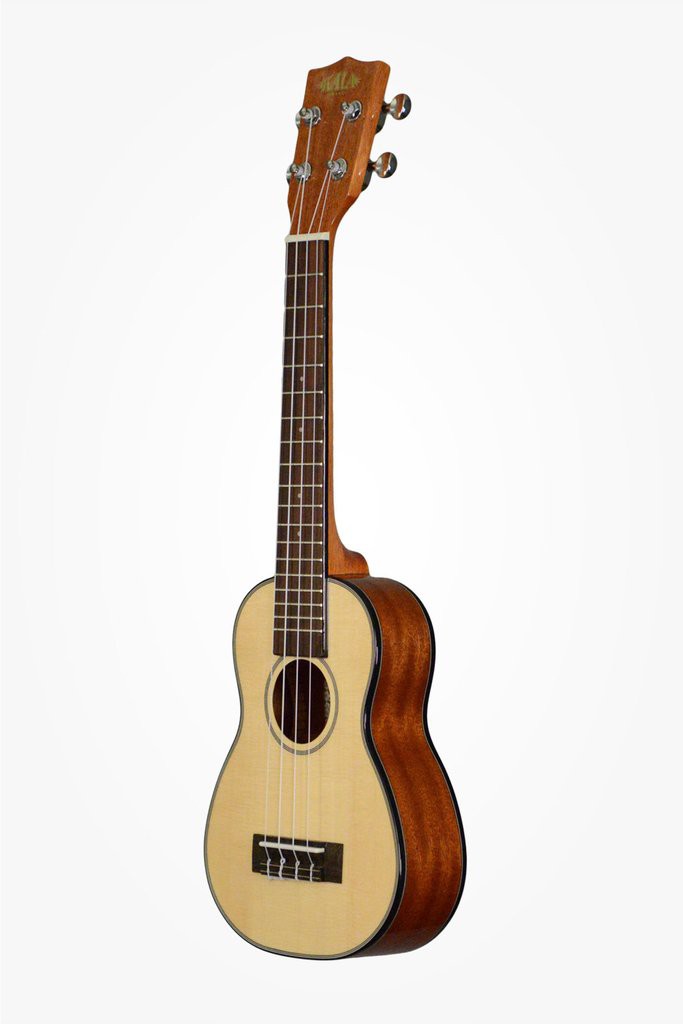 KALA KA-SSLNG - Solid Spruce Mahogany Long Neck Soprano Ukulele, with Bag (UB-S)