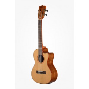 KALA KA-ATP-CTG-CE - Solid Cedar Acacia Tenor Ukulele with Cut-Away, EQ and Case (UC-T)