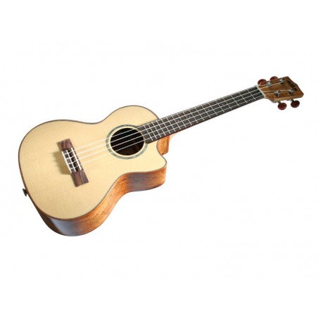 KALA KA-FMTG-CE - Solid Spruce Flame Maple Tenor Ukulele, with EQ, Cutaway & Case (UC-T)