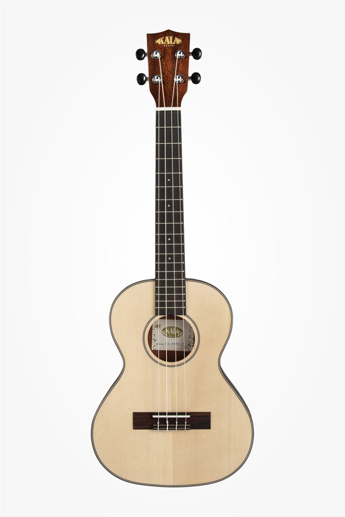 KALA KA-SSTU-T - Solid Spruce Travel Tenor Ukulele, with Bag