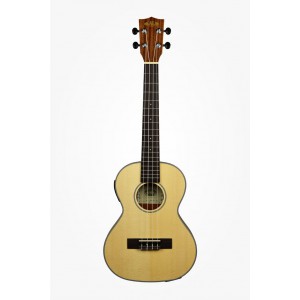 KALA KA-SSTU-TE - Solid Spruce Travel Tenor Ukulele, with EQ & Bag