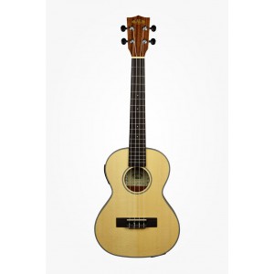 KALA KA-SSTU-TE - Solid Spruce Travel Tenor Ukulele, with EQ & Bag