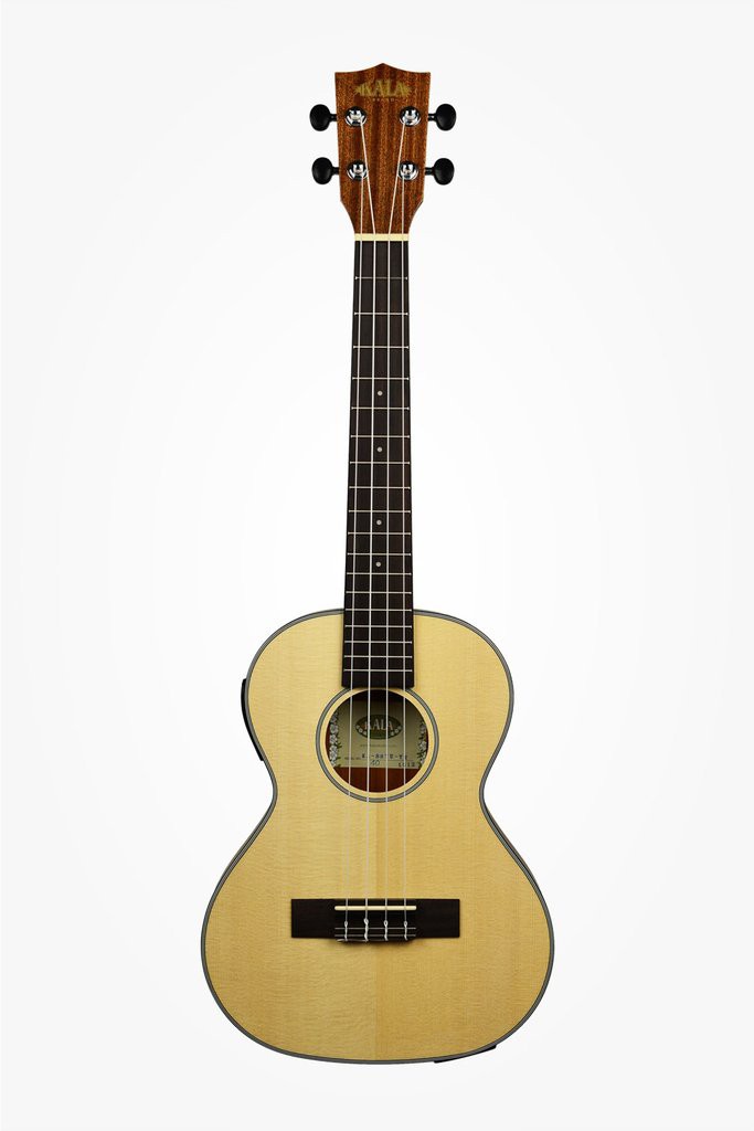 KALA KA-SSTU-TE - Solid Spruce Travel Tenor Ukulele, with EQ & Bag