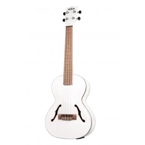 KALA KA-JTE/MTW - Metallic White Archtop Tenor Ukulele, with EQ & Case (UC-T)