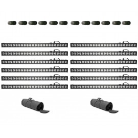 Fractal 12x LED BAR 24x3W - zestaw belek+pokrowiec