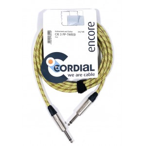 CORDIAL CXI3 PPTWEED - kabel instrumentalny gitarowy jack-jack (3m)