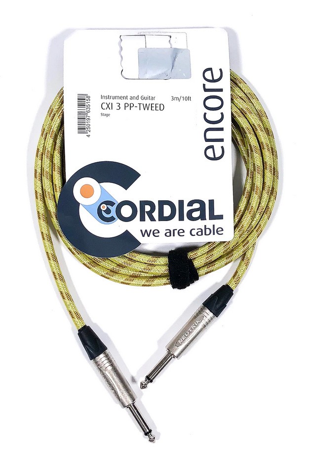 CORDIAL CXI3 PPTWEED - kabel instrumentalny gitarowy jack-jack (3m)