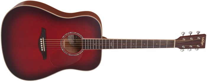 Vintage V501BGB - Acoustic Guitar Satin Burgundy Vintage V501BGB - gitara akustyczna