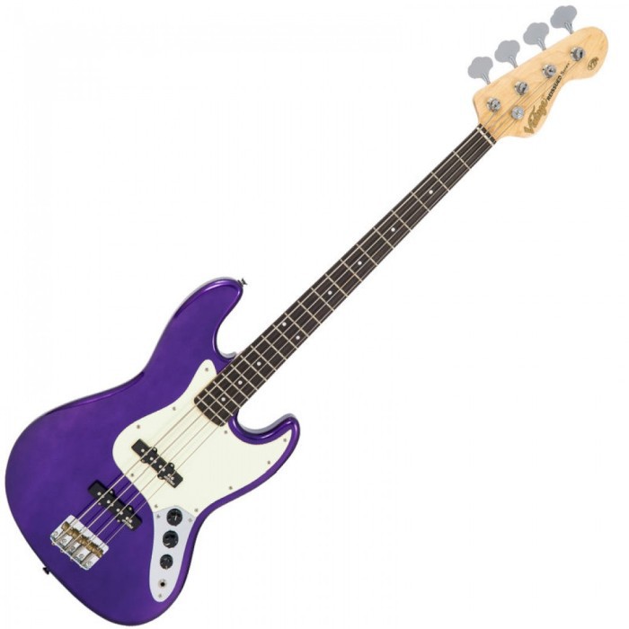 Vintage VJ74 - Bass Guitar Purple Vintage VJ74 - gitara basowa