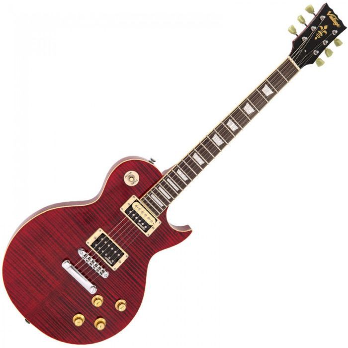 Vintage V100TWR - Electric Guitar Flamed Wine Red Vintage V100TWR - Electric Guitar Flamed Wine Red