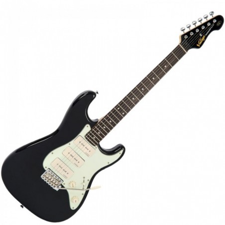 Vintage V6PBB - Electric Guitar Boulevard Black