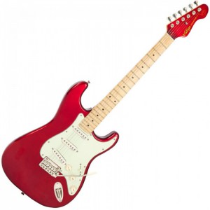 Vintage V6JVCAR - Electric Guitar Candy Apple Red